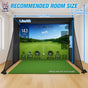 Golf Simulator Enclosure with Impact Screen Aluminum Frame and Hitting Net Enclosed Display Screen for for Indoor Golf Training